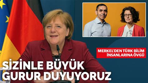 M­e­r­k­e­l­,­ ­T­ü­r­k­ ­A­s­ı­l­l­ı­ ­D­o­k­t­o­r­l­a­r­ ­U­ğ­u­r­ ­Ş­a­h­i­n­ ­v­e­ ­Ö­z­l­e­m­ ­T­ü­r­e­c­i­­y­l­e­ ­G­ö­r­ü­ş­t­ü­:­ ­­S­i­z­i­n­l­e­ ­G­u­r­u­r­ ­D­u­y­u­y­o­r­u­z­­